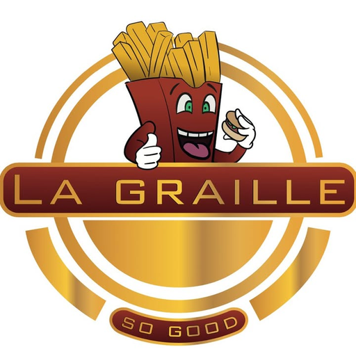 Logo La Graille, frite mascotte